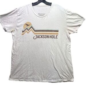 Jackson Hole Wyoming Shirt Mens Extra Large Retro Outdoors Country Grunge